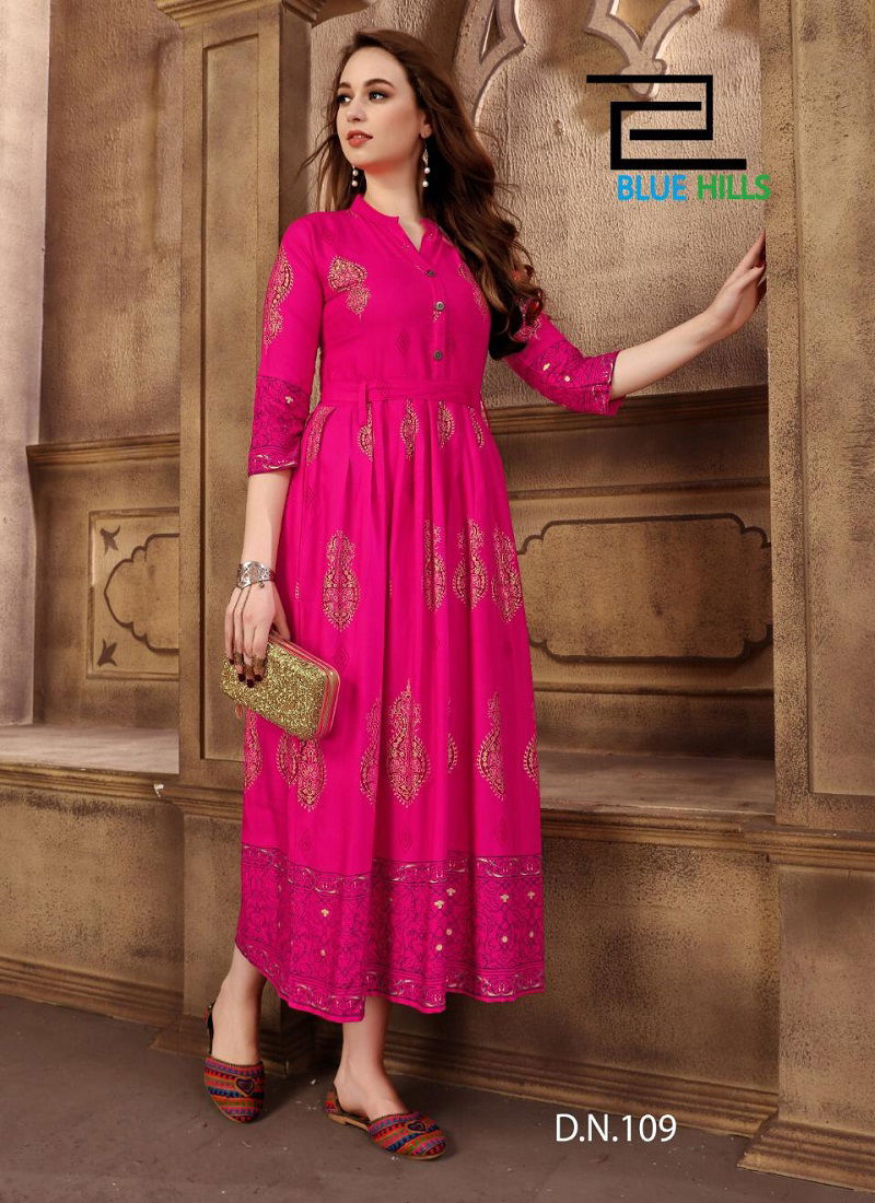 Latest Launch Of Designer Casual and Party Wear Rayon Kurties with Separate Belt In Waist 